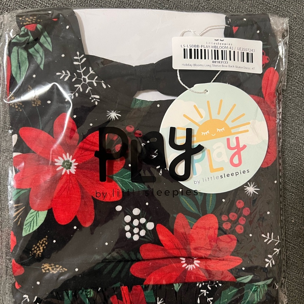 Little Sleepies Holiday Bloom Twirl Dress - 4T